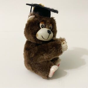 Vintage Graduation Teddy Bear Hugger Doll Figure